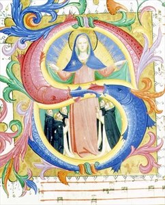 Missale 558 f.156v Historisierte Initiale 