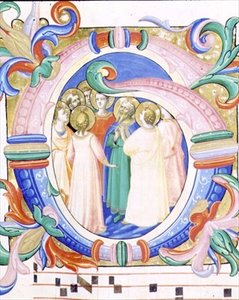 Missale 558 f.41v Historisierte Initiale 