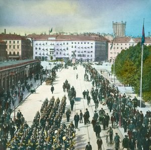 Blick vom Palast, Stockholm, Schweden, spätes 19. - frühes 20. Jahrhundert von Fradelle and Young