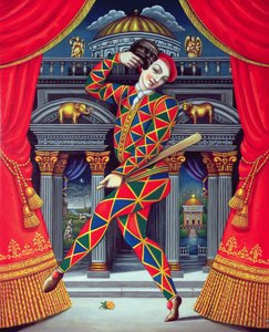 Harlekin an den Toren von Horn und Elfenbein von Frances Broomfield