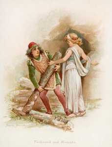 Ferdinand und Miranda aus Shakespeares Der Sturm
