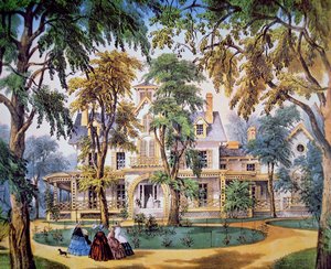 Das Haus eines Pflanzers, ca. 1858 von Frances Flora Bond (c.1812 76) Palmer