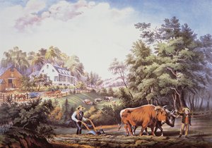 Amerikanische Farm Szene von Frances Flora Bond (c.1812 76) Palmer