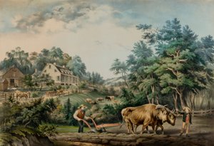 Amerikanische Bauernhofszenen Nr. 1 von Frances Flora Bond Palmer