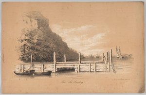 Fort Lee Landing, in: The New York Drawing Book, 1847 von Frances Flora Bond Palmer