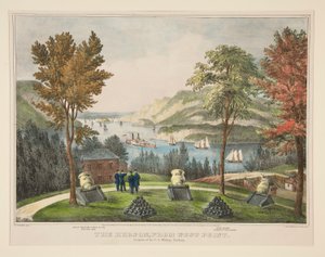 Der Hudson, von West Point. Gelände der U.S. Militärakademie von Frances Flora Bond Palmer