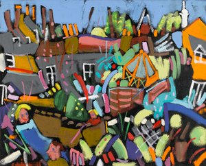 Judy im Garten, 2010 von Frances Treanor