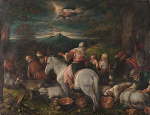 Abraham verlässt Haran von Francesco (1549-92) (attr. to) Bassano