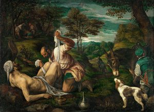 Das Gleichnis vom barmherzigen Samariter von Francesco Bassano