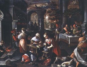 Lazarus beim Festmahl des Reichen
