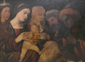 Anbetung der Heiligen Drei Könige von Francesco (fl.1508 45) Rizzi da Santacroce