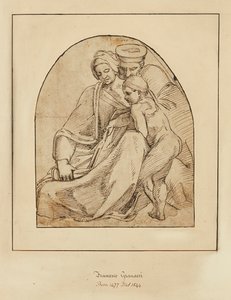 Eine Familie beim Lesen von Francesco (manner of) Granacci