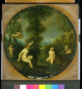 Die Nymphe Salmacis und der Hermaphrodit von Francesco (studio of) Albani