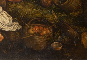 Herbsternte (Traubenlese) (Detail) von Francesco Bassano