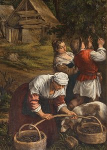 Ernte (Moses empfängt die Zehn Gebote) (Detail) von Francesco Bassano