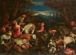 Jakob und Laban am Brunnen, 1590