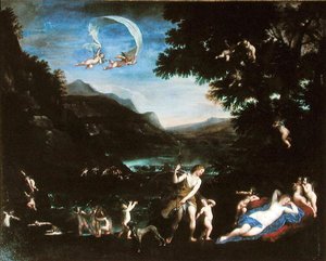 Adonis wird von Cheruben zu Venus geführt