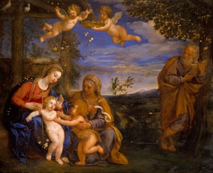 Heilige Familie mit St. Elisabeth und St. Johannes