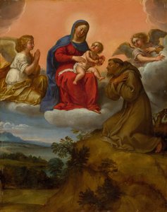 Jungfrau und Kind, verehrt von St. Franziskus, ca. 1606-1607