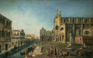 Ansicht von Venedig mit der Kirche Santi Giovanni e Paolo