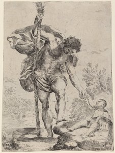 Der heilige Christophorus reicht dem Jesuskind die Hand von Francesco Amato