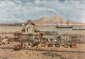 Strand von Santa Lucia in Neapel von Francesco Aversano