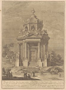 Die Prima Macchina für die Chinea von 1782: Der Tempel des Janus, erbaut von Numa Pompilius
