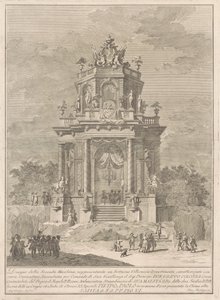 Die Seconda Macchina für die Chinea von 1782: Ein ländliches Fest bei Nacht