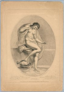 Eine Najade (Frau steigt in ein Bad) von Francesco Bartolozzi