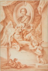 Allegorie der Zeit zu Ehren eines Malers (Claude Lorrain?) von Francesco Bartolozzi