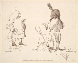 Karikaturen von Lord Melcombe und Lord Winchelsea, 22. Dezember 1781 von Francesco Bartolozzi