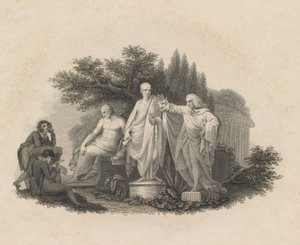 Demosthenes, Cicero und William Pitt, Earl of Chatham, 1750-1815 von Francesco Bartolozzi