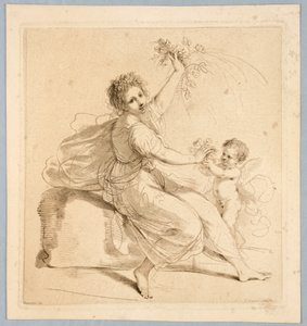 Flora, mit einem Jungen von Francesco Bartolozzi
