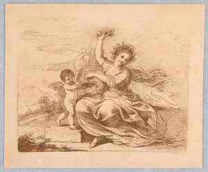 Flora mit einem Cupido von Francesco Bartolozzi