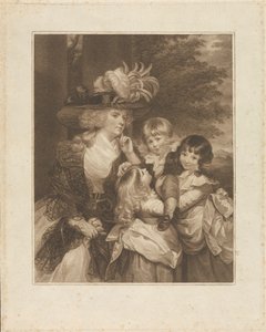 Lady Smith und ihre Kinder: George Henry, Louisa und Charlotte von Francesco Bartolozzi