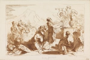 Opfer von Noah (Altes und Neues Testament nach Castiglione) von Francesco Bartolozzi
