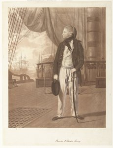 Porträt von Prinz William Henry an Bord eines Kriegsschiffs der britischen Royal Navy