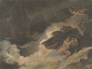 Shakespeares Sturm Macklins Britische Dichter, 1798 von Francesco Bartolozzi