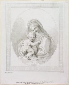 Jungfrau und Kind, graviert von Luigi Schiavonetti, 1793 (Gravur)