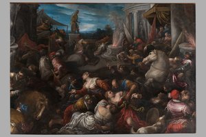 Der Raub der Sabinerinnen von Francesco Bassano