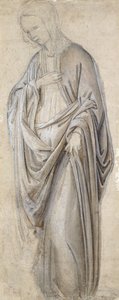 Eine Draperiestudie für eine Verkündigung der Jungfrau von Francesco Botticini
