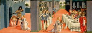 Szenen vom Martyrium des Heiligen Johannes des Täufers, Predella-Panel vom Tabernakel der Sakramente, ca. 1484-6 (Detail) von Francesco Botticini