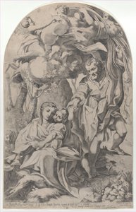 Die Rast auf der Flucht nach Ägypten, 1600-23 von Francesco Brizio