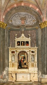 Nördliches Querschiff, Altar des Heiligen Nikolaus, Madonna auf dem Thron und Kind, Heilige Anna, Heilige Nikolaus von Tolentino und Hieronymus