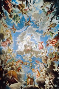 Apotheose, Pamphilj-Hausfresko von Francesco Cozza