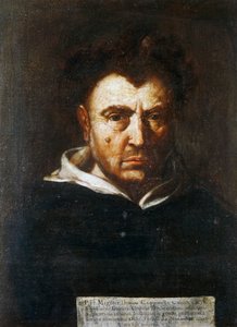 Porträt von Tommaso Campanella (1568-1639), italienischer Dominikanerphilosoph, Gemälde von Francesco Cozza (1605-1682), ca. 1630