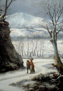 Paar auf der Straße mitten im Winter (Francesco Foschi) von Francesco Foschi