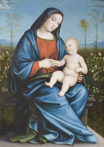 Madonna und Kind im Rosengarten