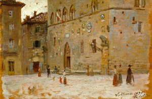 Platz in Volterra von Francesco Gioli