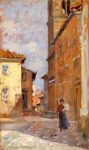 Auf der Straße in Volterra von Francesco Gioli